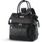 Yarn Storage Backpack for Knitting & Crocheting on the Go - Faux Leather Water-Resistant Bag with USB Port